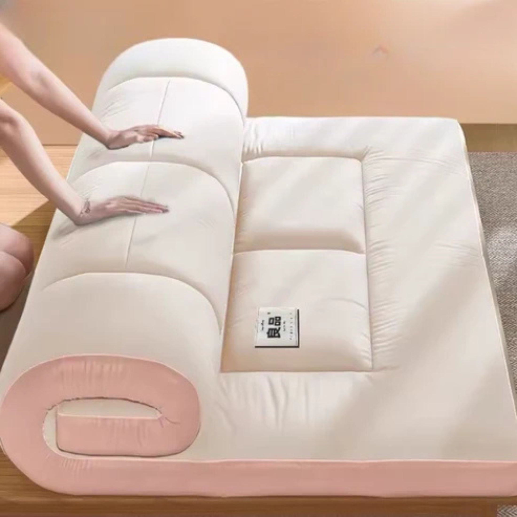 Futon japonais pliable en fibre de soja –  Matelas futon confortable pour chambre, dortoir ou salon