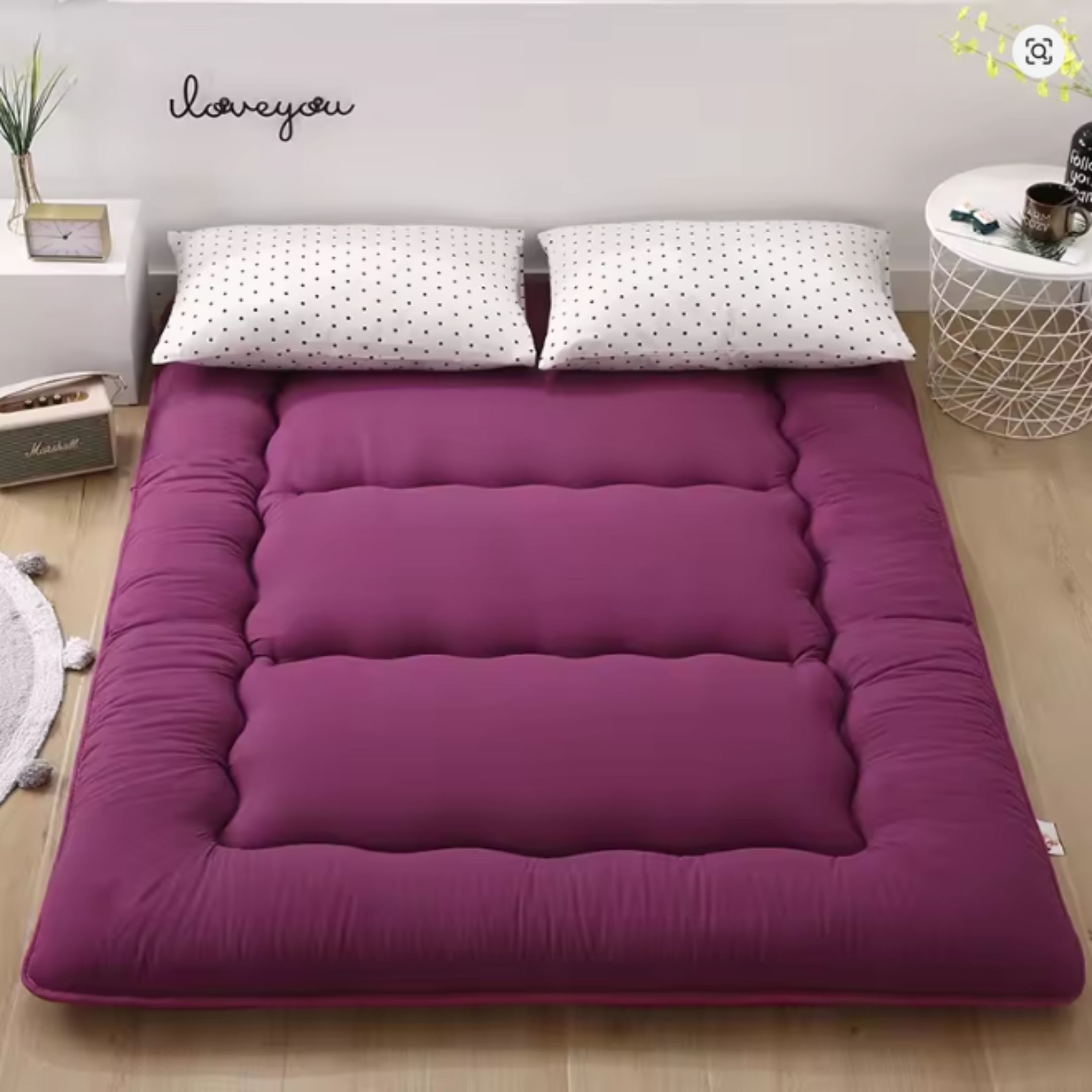 Futon japonais – Matelas futon de sol épais, pliable et respirant – futon confortable et facile à ranger