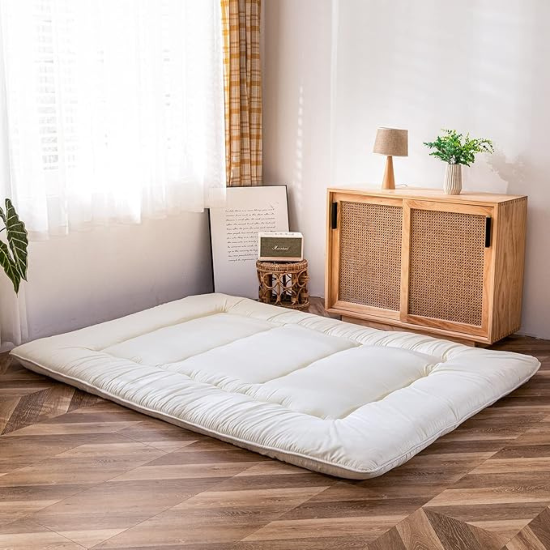 Matelas futon japonais pliable – coton respirant
