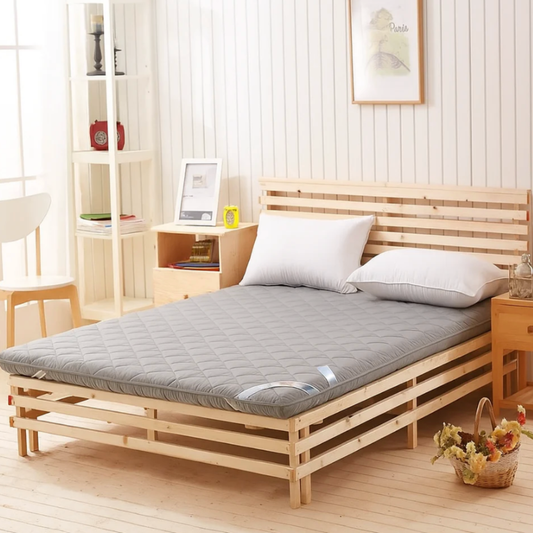 Futon japonais respirant 4D en fibre de bambou – Confort ergonomique et soutien du dos – Couchage naturel et sain
